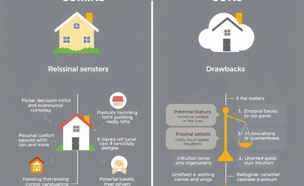 A chart with pros and cons about following your intuition in housing.