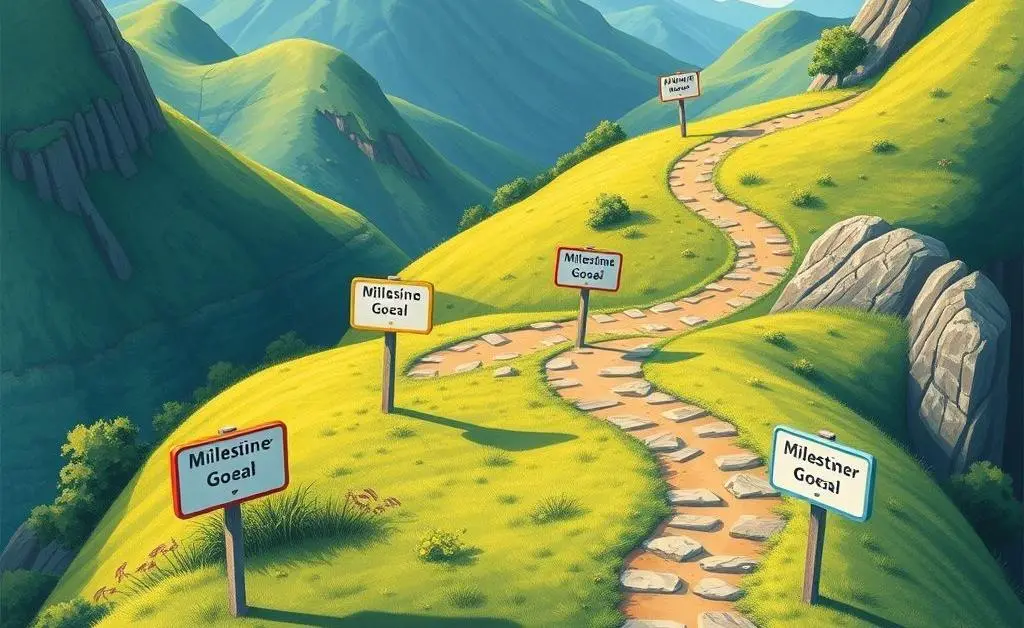 Illustration of a realistic goal-setting timeline
