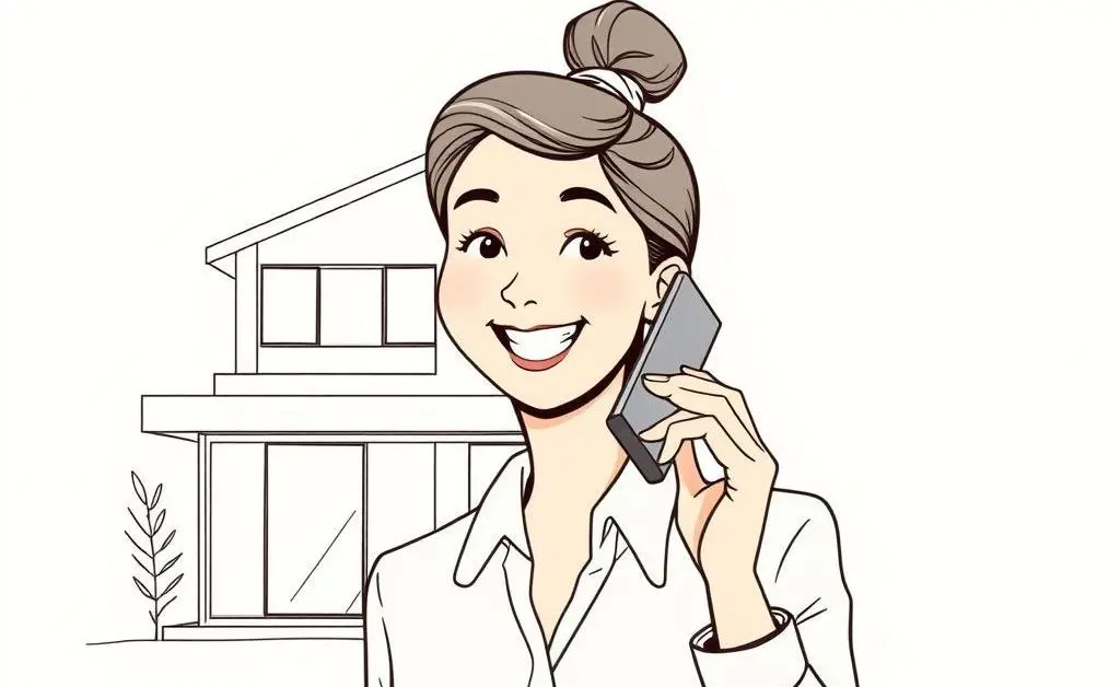 Realtor engaging in a phone call about a house