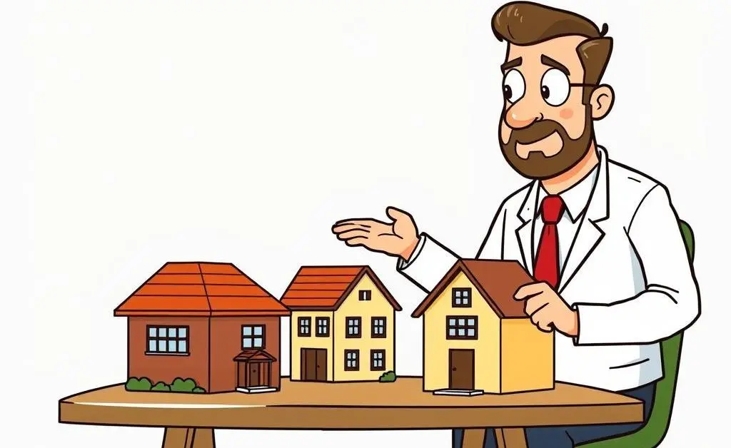 Realtor showing a couple different house models