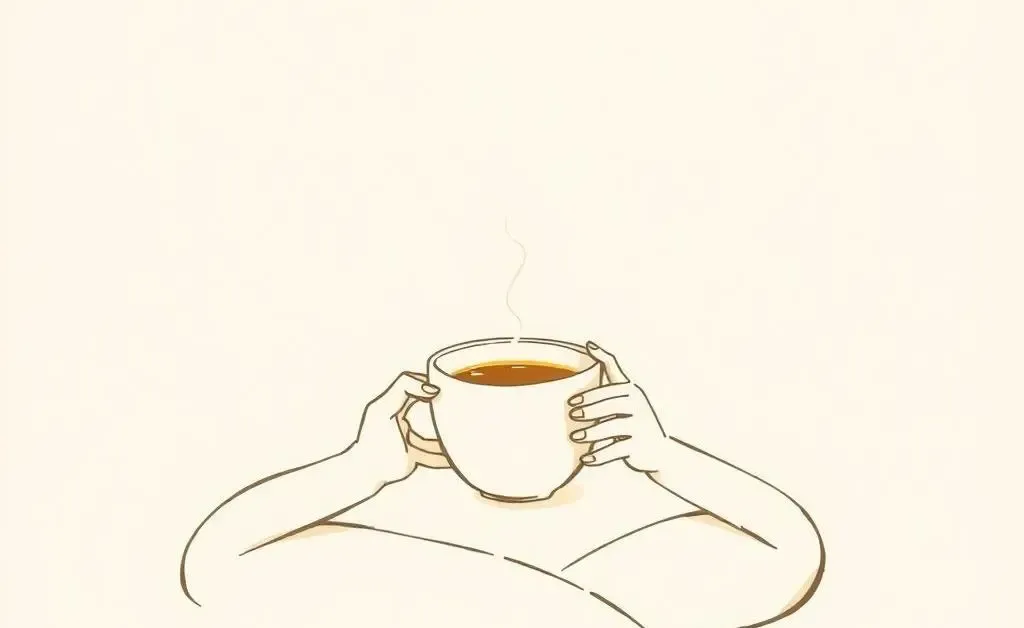 Illustration of someone taking a break with tea