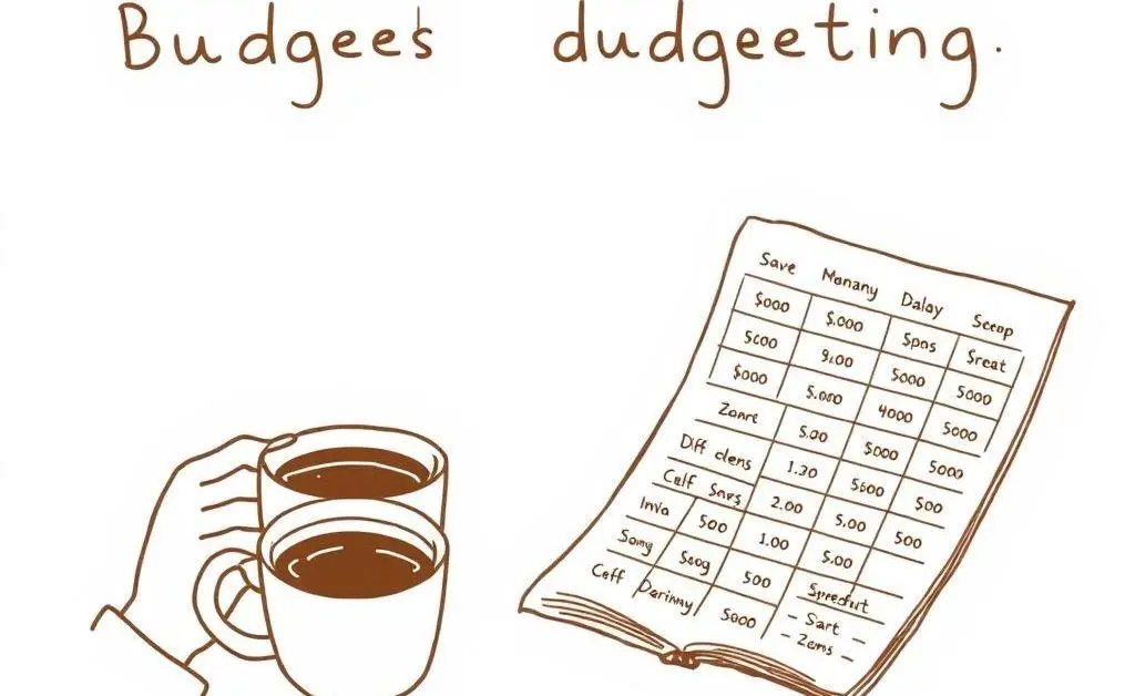 Relaxed budgeting with coffee