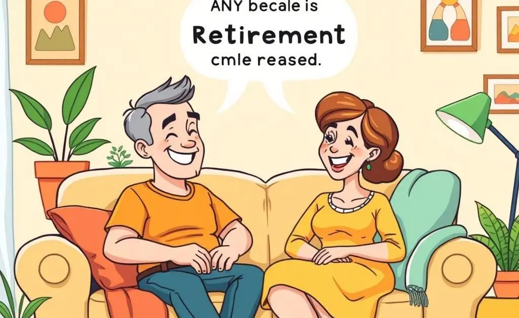 A relaxed couple planning on a couch