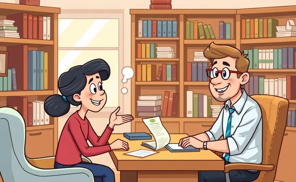Relaxed discussion with a financial advisor