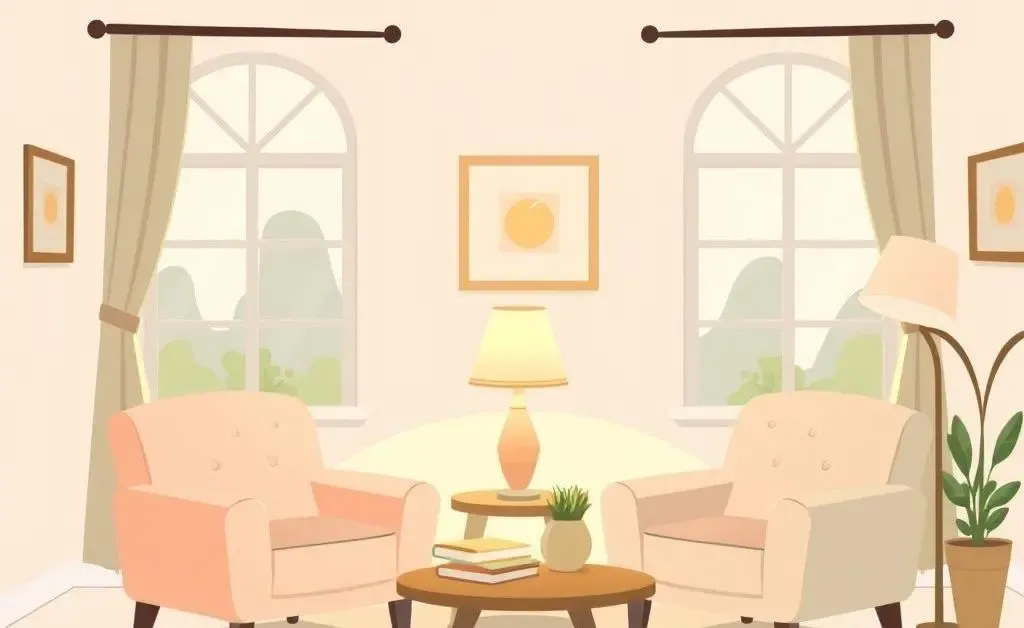 Cozy living room after achieving financial goals