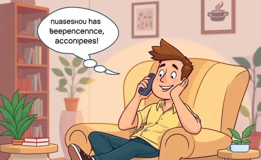 Man talking to insurance agent over the phone.