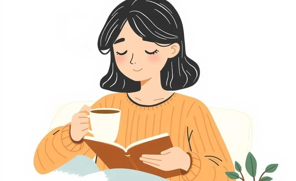 Peaceful morning routine with coffee and journaling