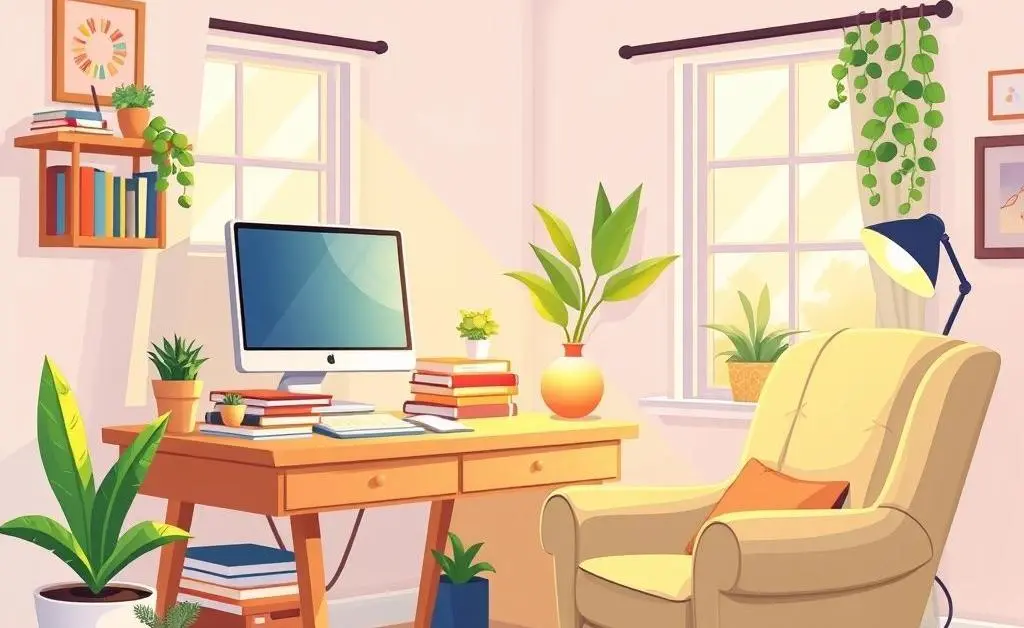 Cozy home office.