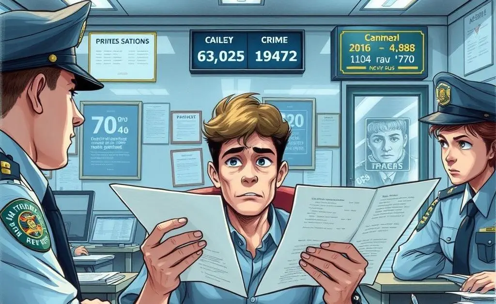 A person reporting an accident to authorities