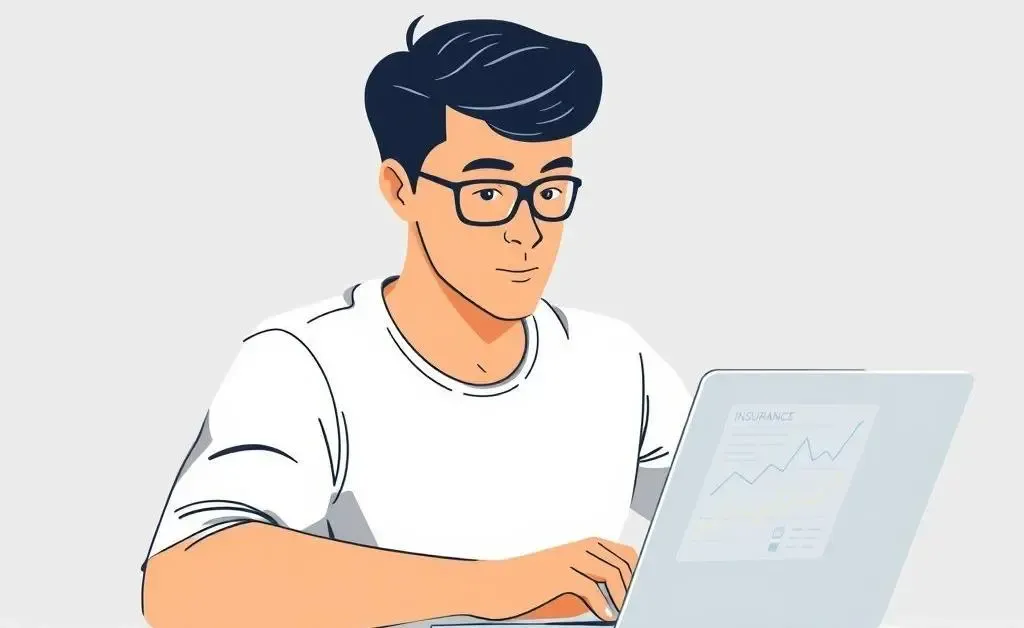 Person researching car insurance online