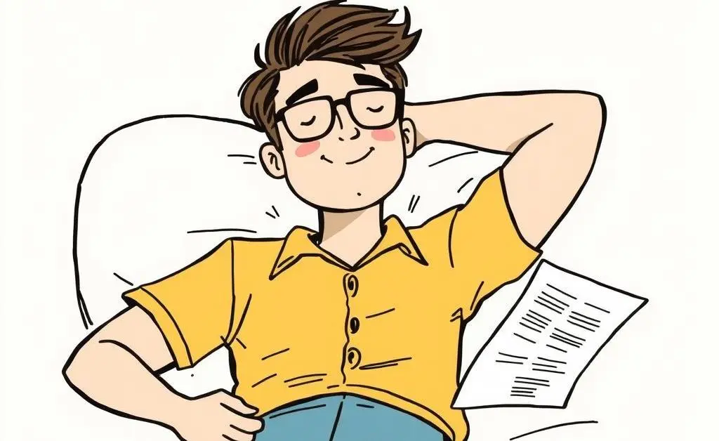 Illustration of a person dreaming about retirement hobbies like travel