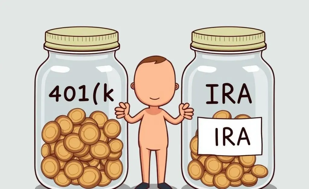 Comparing retirement funds in jars