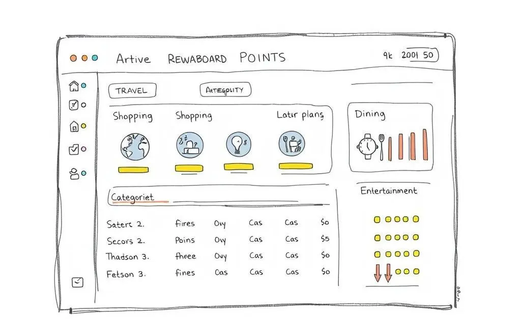Reward points dashboard illustration