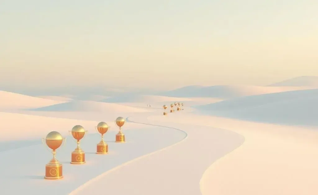 Pathway lined with rewards