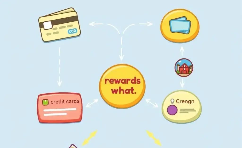 A flowchart illustrating a credit card rewards system