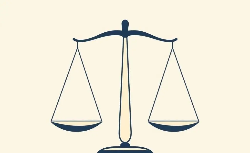 Illustration of balanced scale representing risk and reward in investing