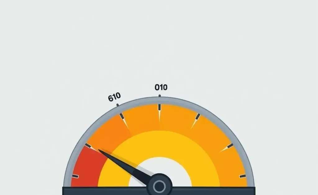 A cartoon depiction of a meter showing different levels of risk tolerance from low to high.