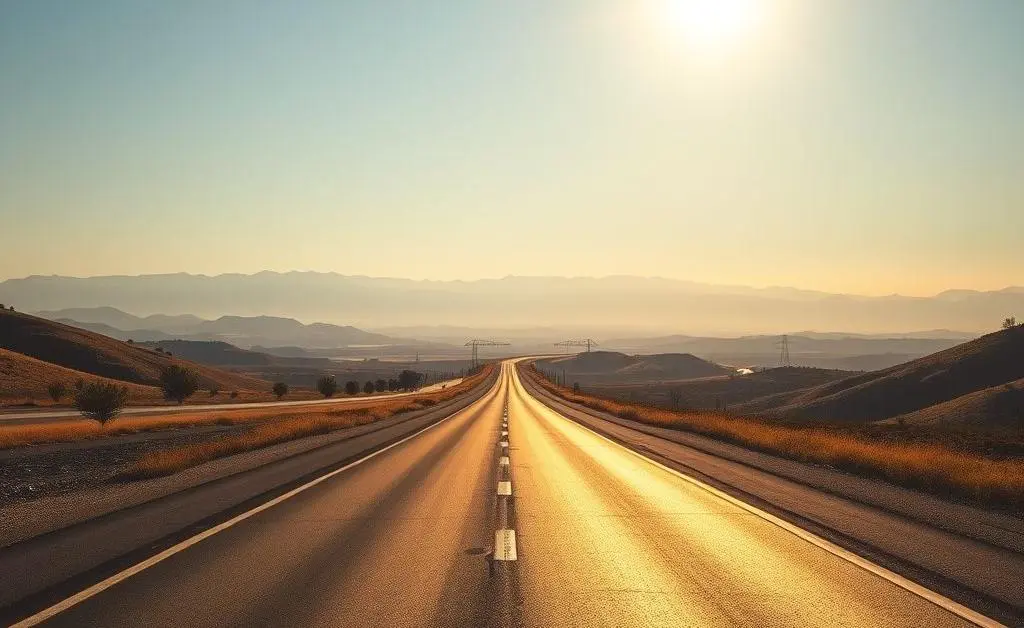 A long road stretching into the horizon, depicting the journey ahead.