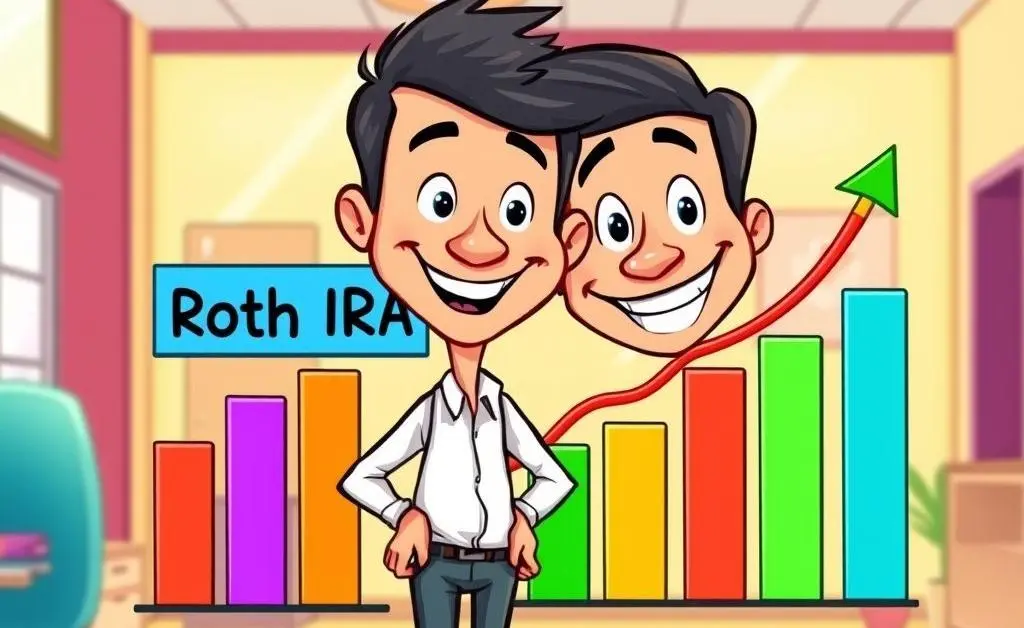 A tree growing from a Roth IRA account