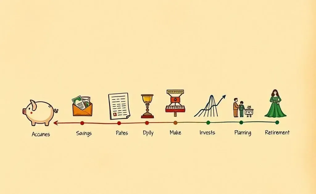 Graphic of financial milestones timeline