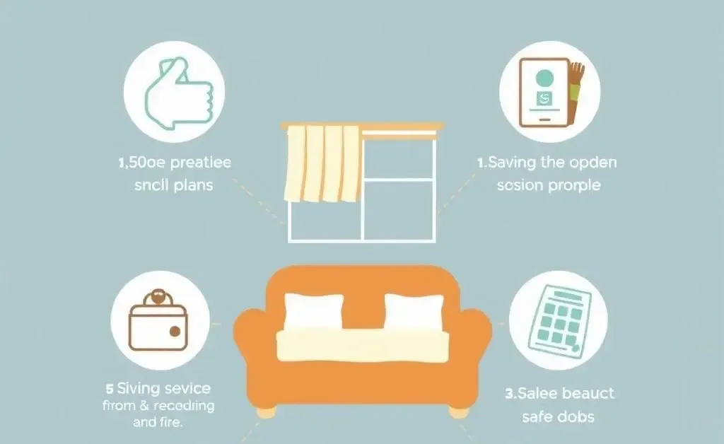 Chart showing saving tips at home