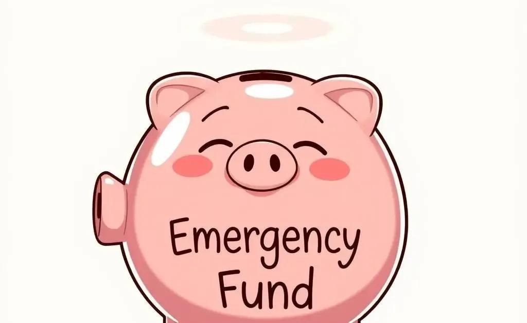 Piggy bank labeled 'Emergency Fund'