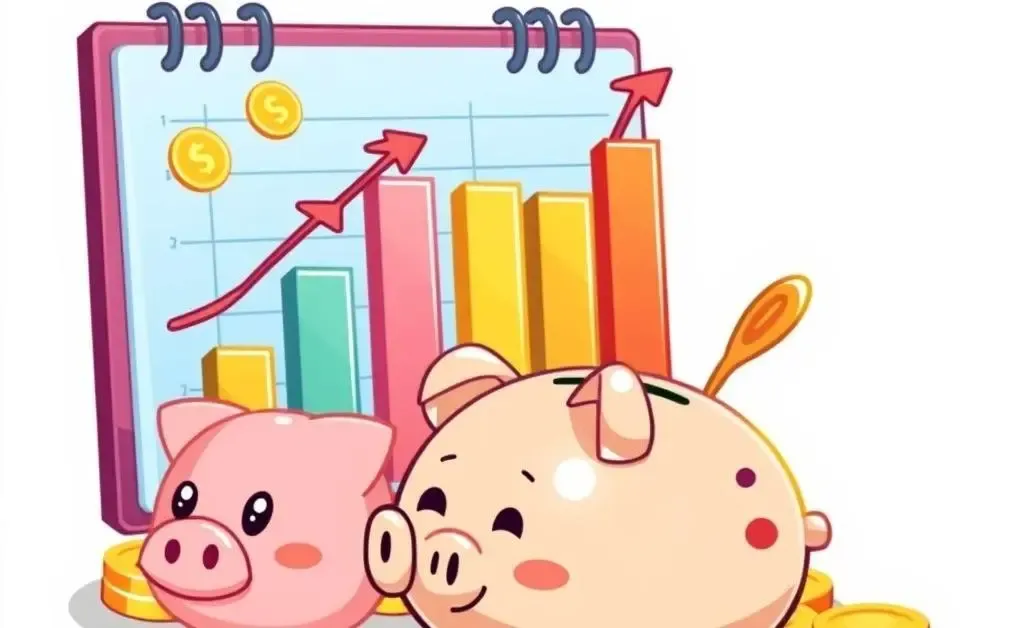 Cartoon representation of a savings plan