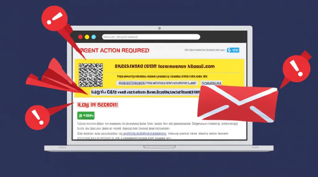 Suspicious email with red flags