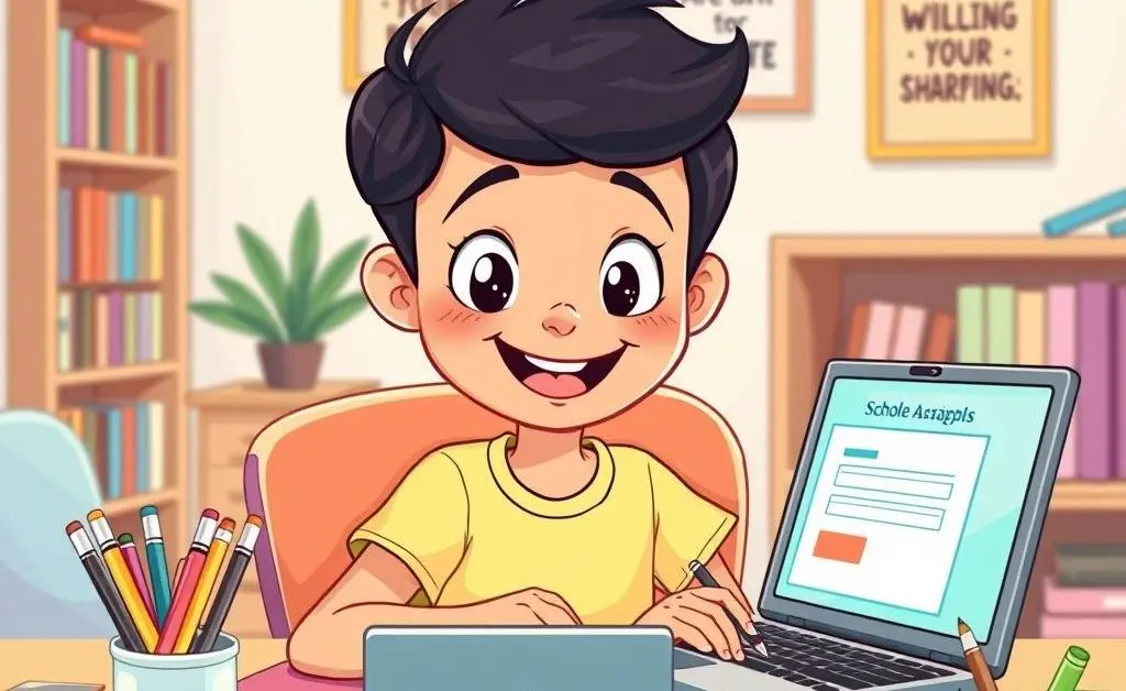A scholarship application being filled out