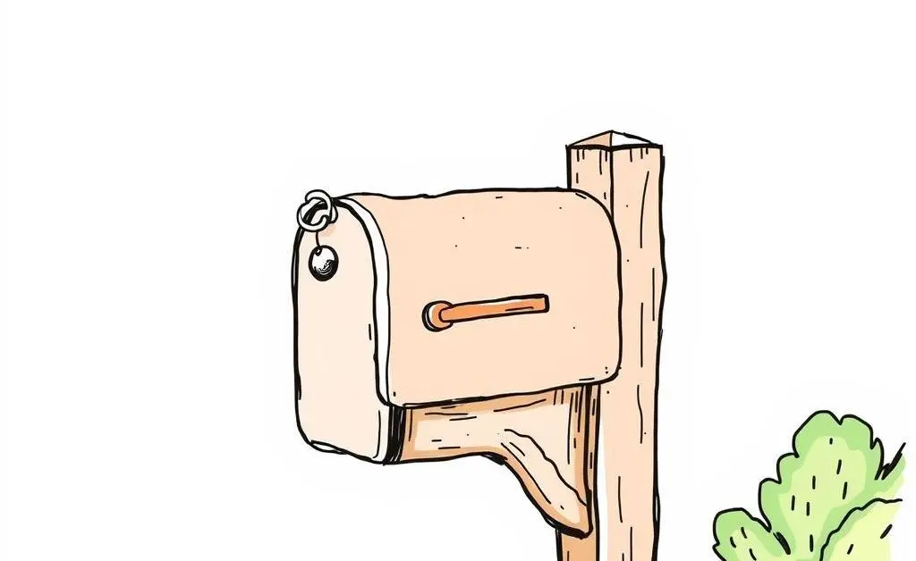 Stylish secure mailbox drawing