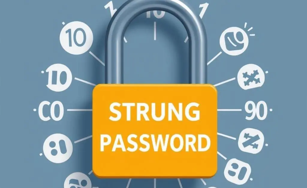 Illustration of a padlock representing a strong password