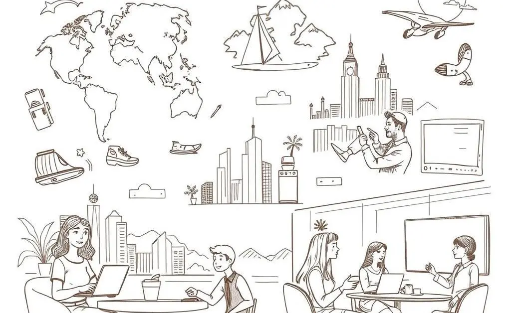 A range of experiences like traveling, freelancing, and public speaking