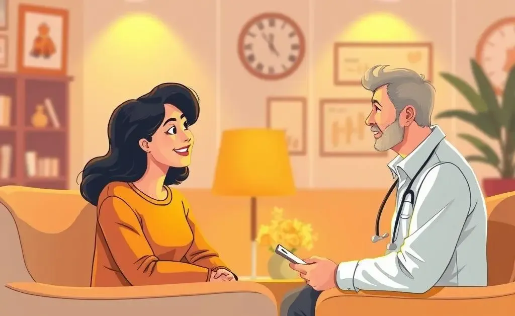 A person speaking with a health insurance advisor