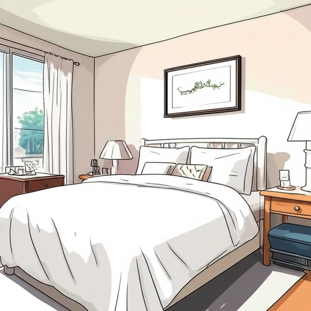 Serene minimalist bedroom