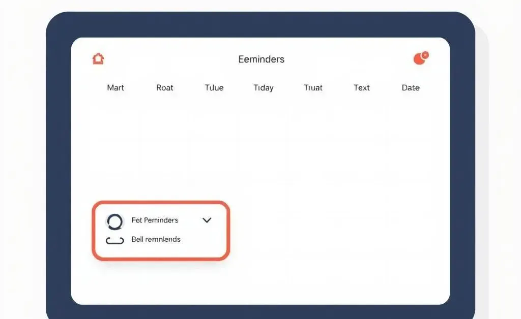 Digital calendar with reminders for bill payments.
