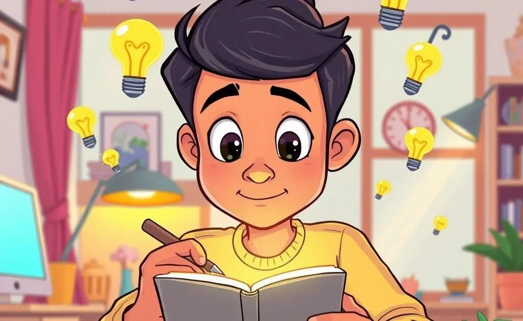 Person writing goals in a journal