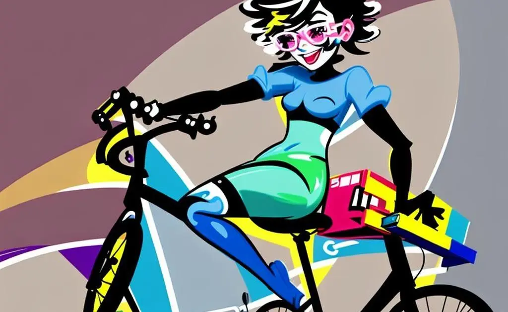 Various side hustle icons like a camera, computer, and delivery bike, all drawn in a lively cartoon style.