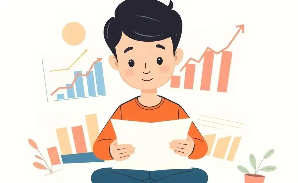 Person planning a budget with charts and graphs
