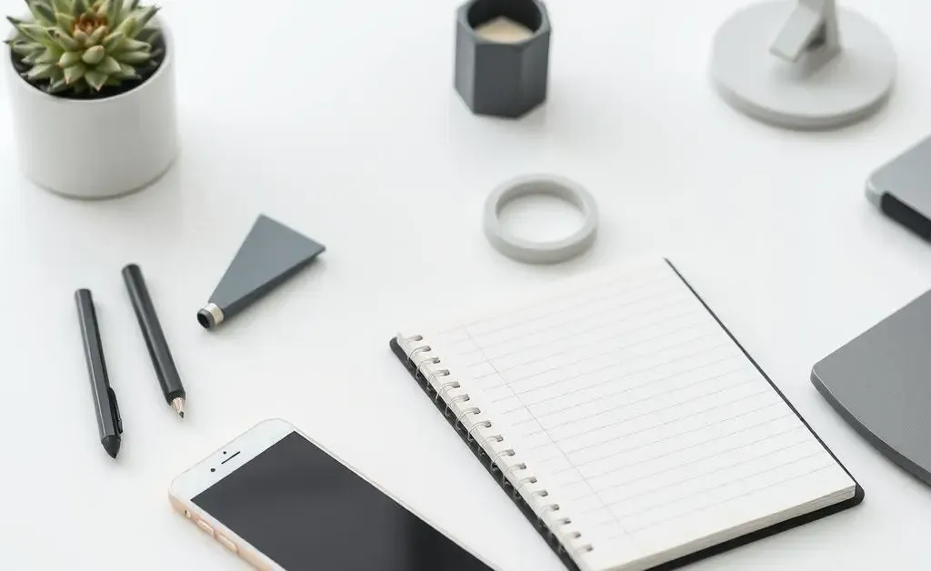 Basic investment tools on a desk