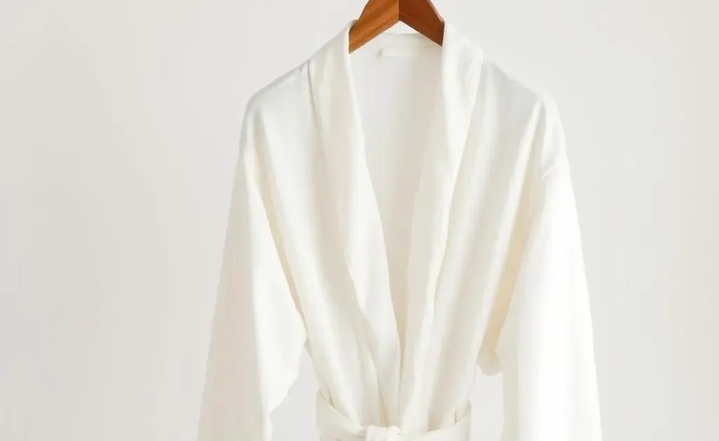 A simple, stylish outfit hanging on a wooden rack