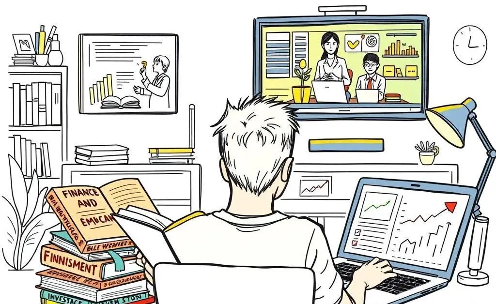 Various skill-building activities like reading, webinars, and online courses.
