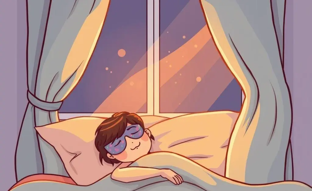 Person sleeping peacefully during the day