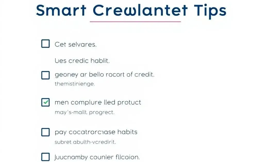 A checklist illustrating smart credit improvement tips