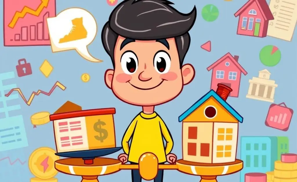 A person choosing between different investment options