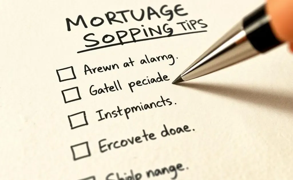 Checklist of mortgage shopping tips