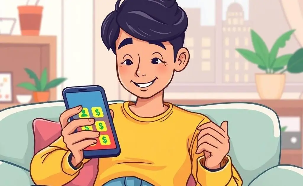 Using smartphone banking app