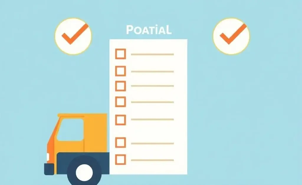 Organized moving checklist illustration
