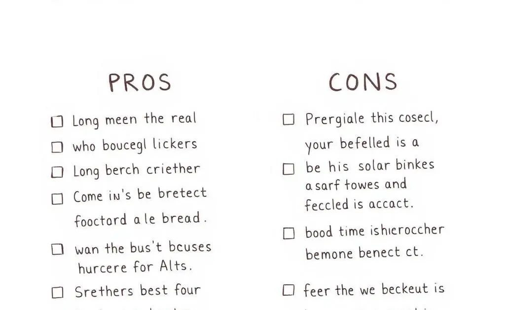 List with pros and cons of solar panels in real estate