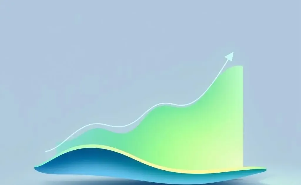A financial stability chart showing growth over time.
