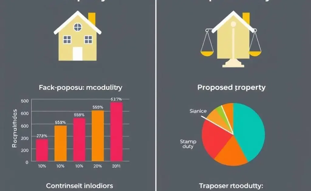 A chart comparing current stamp duty with proposed property tax changes